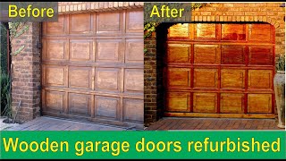 How to sand and varnish your garage doors - step by step