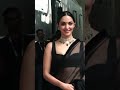 Kiara Advani Looks Beautiful In A Black Saree Shorts