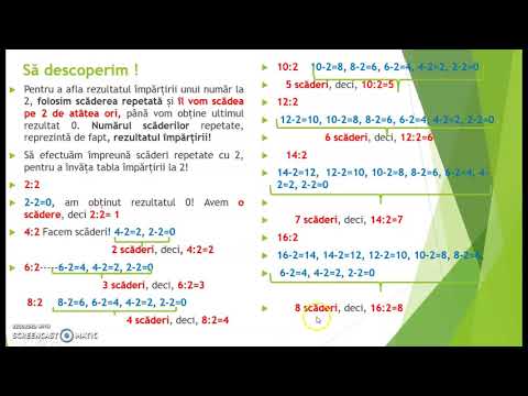 Lecții online, MEM, cl aII-a, Împărțirea la 2. Împărțirea la 3.Polul Nord și Polul Sud, Cordun Elena