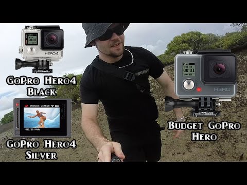 Full Comparison Budget GoPro Hero + GoPro Hero4 Black + GoPro Hero4 Silver