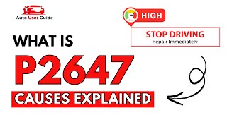 dtc p2647 quickly Fix