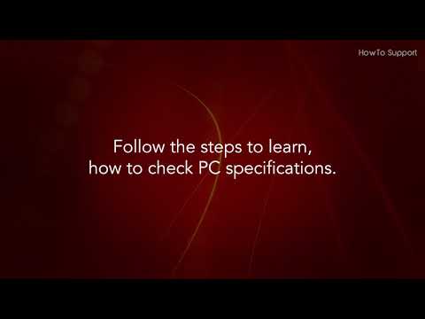 How To Check PC Specs :Tutorial