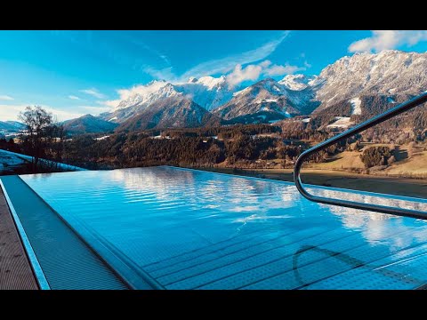 Holz-Chalet im Bergresort Hauser Kaibling mit Blick auf die Schladminger Tauern direkt an der Piste
