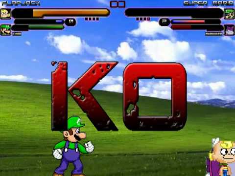 TheMattalocalypse Random Mugen Battle - 627 - Flapjack/Luigi VS. Mario/Chowder