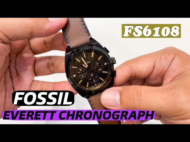 ساعة فوسيل إيفريت كرونوغراف كوارتز رجالية - FS6108.B