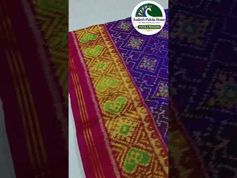 Red and Jamli Selari Border Chandabhat Motifs Single Ikat Patola Saree 6 Ply Silk