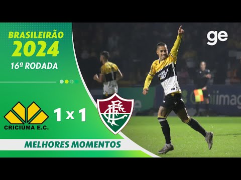 Gols e lances de Criciúma x Fluminense