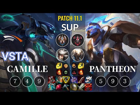 HLE Vsta Camille vs Pantheon Sup - KR Patch 11.1