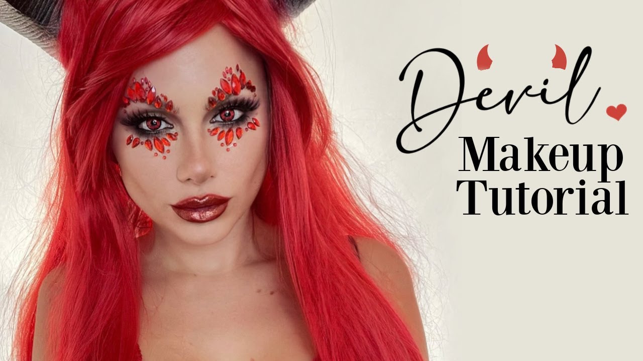 DEVIL MAKEUP TUTORIAL | EASY HALLOWEEN MAKEUP IDEA ♥️