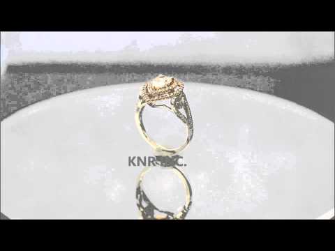 18K WHITE AND ROSE GOLD PEAR SHAPE DIAMOND ENGAGEMENT RING  ART DECO 1.45CTW - KNR INC - 490
