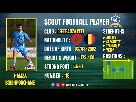 HAMZA BOUIHROUCHANE 🔵 LEFT BACK & MIDFIELDER 🔵 ESPERANZA PELT 🔵 2024/2025