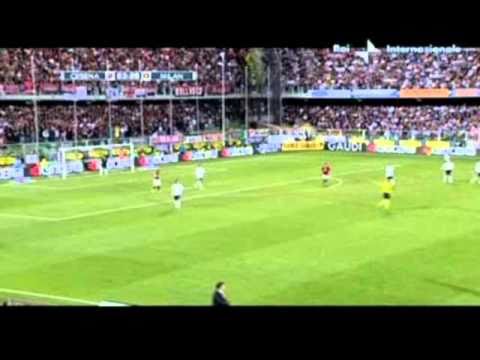 Ibrahimovic powerful shot vs Cesena 11/9/2010