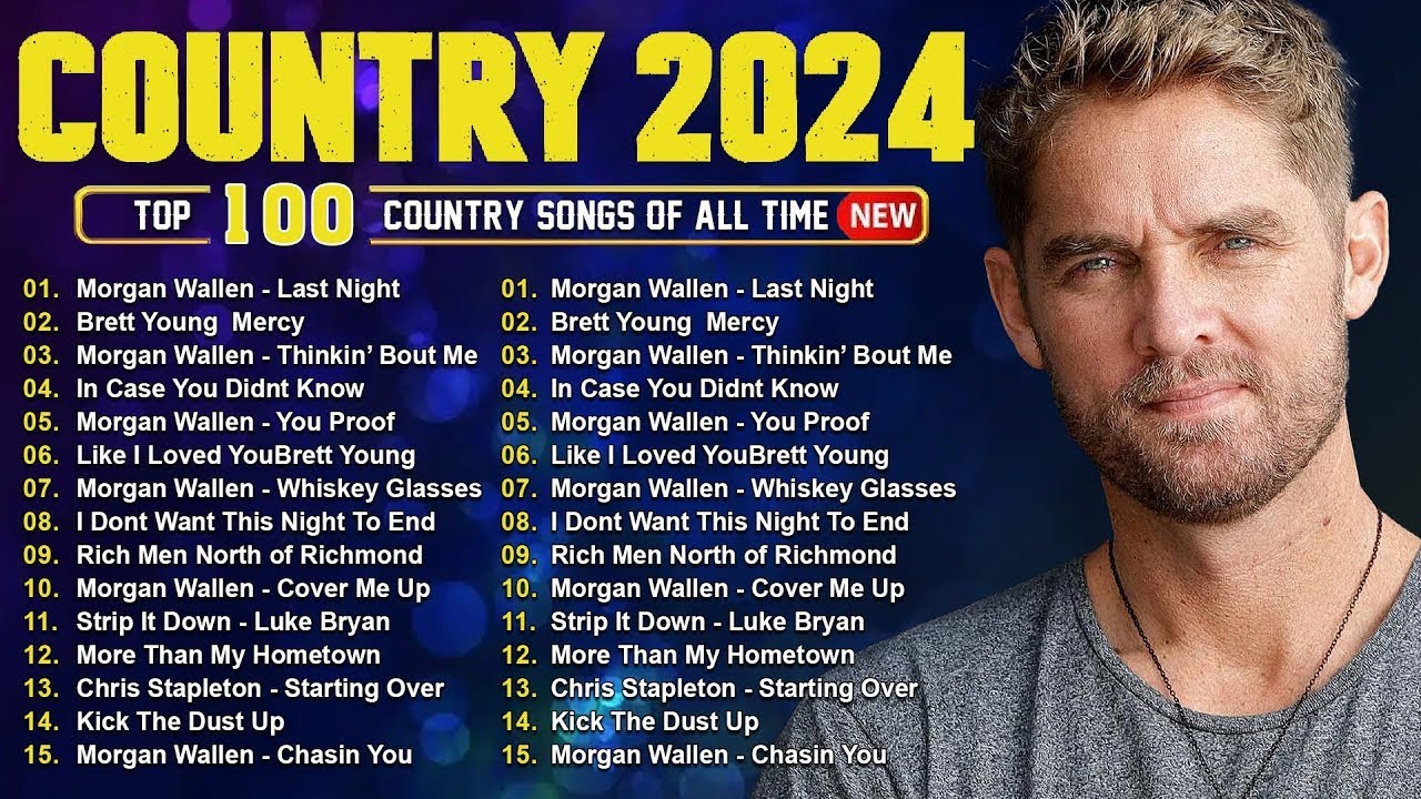 Country Music 2024 - Brett Young, Morgan Wallen, Kane Brown, Luke Bryan, Luke Combs, Chris Stapleton