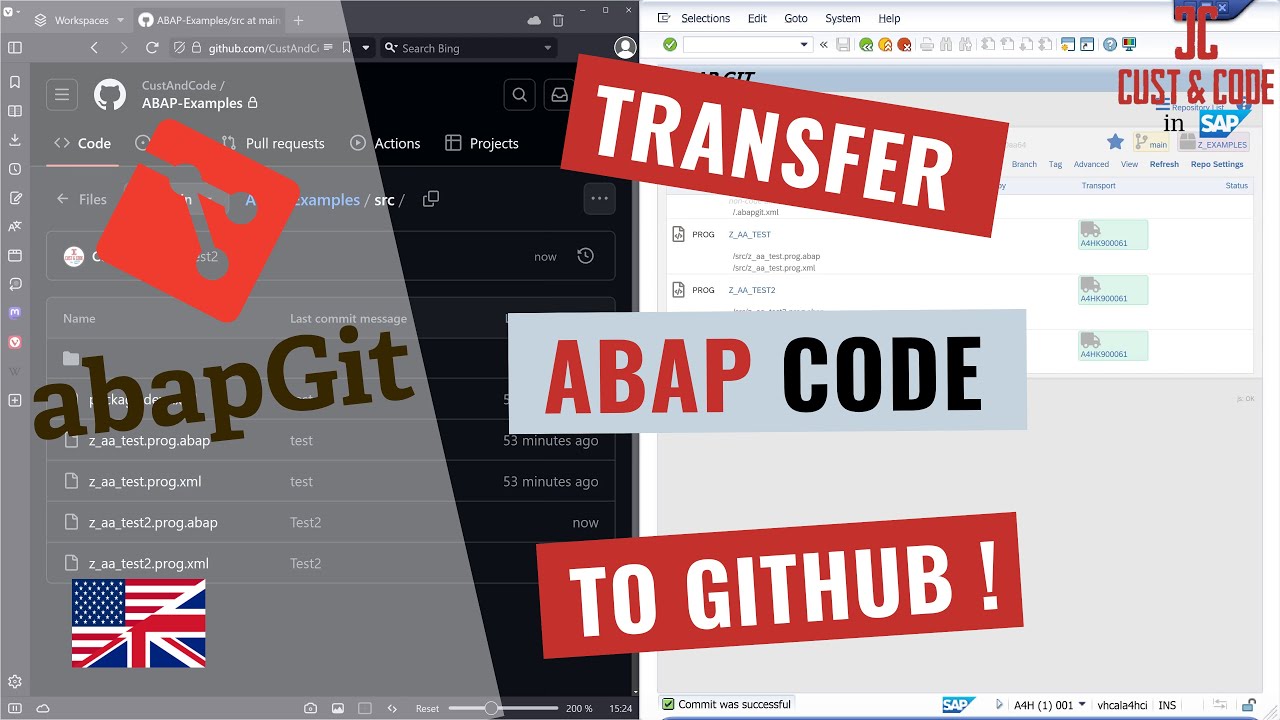 Use abapGit to Transfer local ABAP Code to GitHub [english]