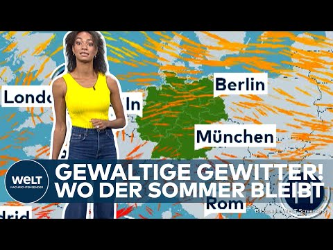 DEUTSCHLAND: "Lokale Unwettergefahr!" Brütende Hitze und gewaltige Gewitter! So wird das Wetter