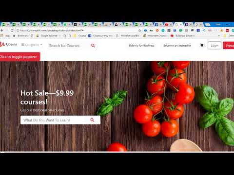 Bootstrap 4 tutorial   41   popovers 1