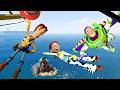 GTA 5 Buzz Lightyear VS Woody And Jessie Ragdolls And Funny Fails Toy Story 22