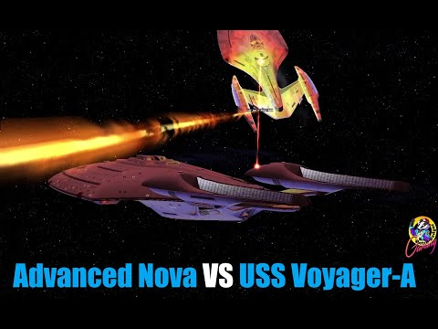 Voyager A VS NEW Adv Nova - Star Trek Ship Battles - Bridge Commander