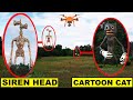 YOU WONT BELIEVE WHAT MY DRONE CAUGHT AT THE SIREN HEAD FOREST | SIREN HEAD AND CARTOON CAT CAUGHT!