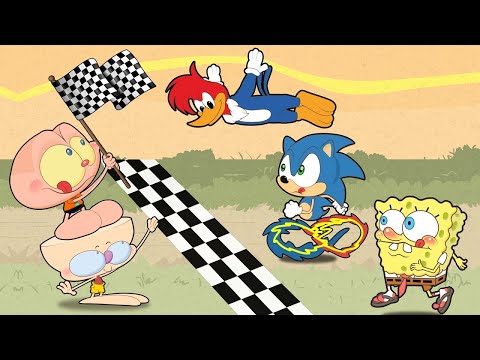 A corrida de Mongo & Drongo  Sonic  Bob esponja e Pica
