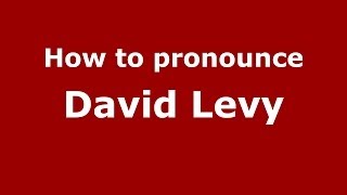 How to pronounce David Levy