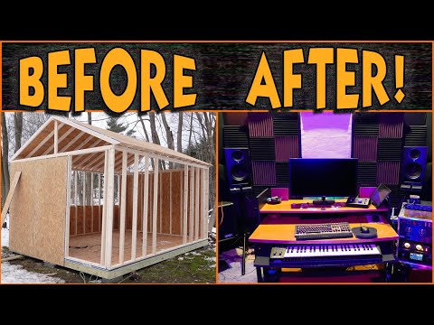 DIY Backyard Shed To Music / Podcast Studio, With Total Cost Breakdown! Shed Conversion 🚀