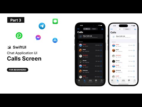 Build Chat App with SwiftUI | iOS 16 & Xcode 14 | Calls Screen | Part 3