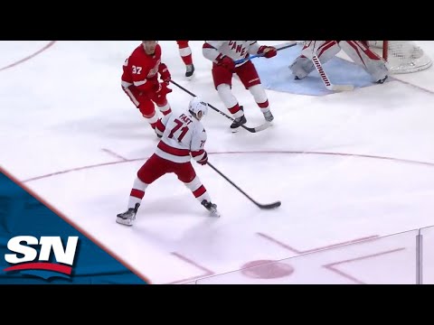 Jesper Fast Scores After Puck Takes Two Strange Bounces