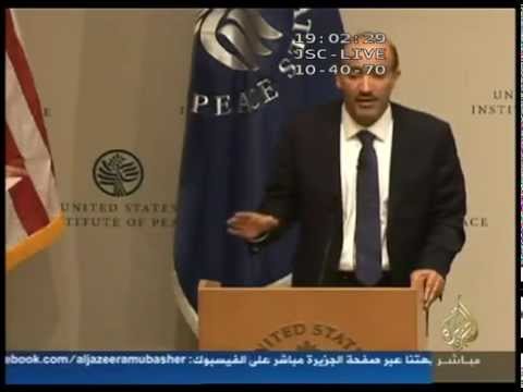 كلمة رئيس الائتلاف الوطني السوري أحمد الجربا في معهد السلام - واشنطن