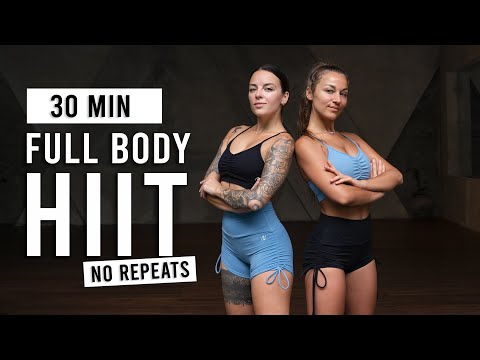30 MIN FULL BODY HIIT WORKOUT NO JUMPING No Equipment No Repeats