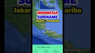 Download lagu Jakarta to Paramaribo Suriname Flight Route, 3-3-2025 mp3