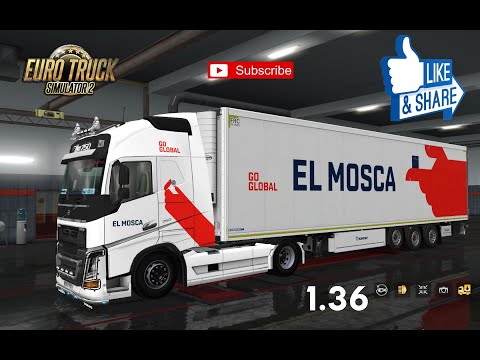 [ETS2 v1.36] Skin Volvo FH16 (2013) + Krone CoolLiner (El mosca)