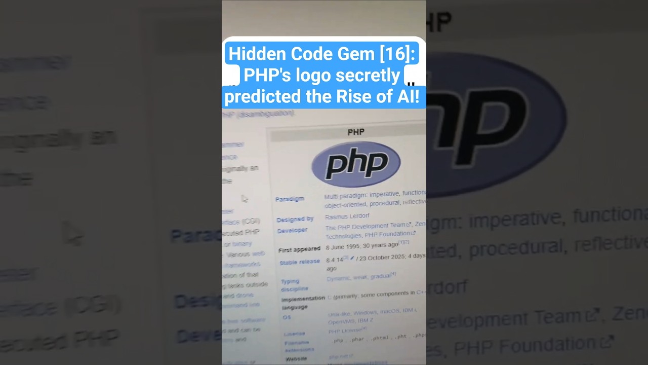 PHP's logo secretly predicted the Rise of AI! #fypシ #fypシ゚viral #coding #ai #php