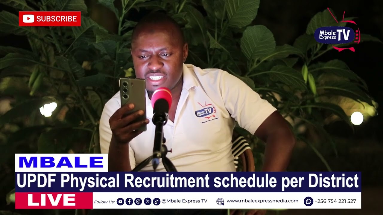 UPDF Physical Recruitment dates per district (Part 4)