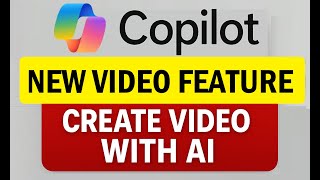 Microsoft Copilot NEW Feature Create a Video With AI | How To Create V