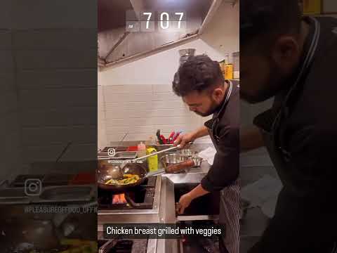 Grilled chicken breast served with a medley of flavorful vegetables.