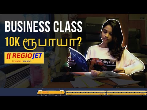 Business class in a Private Train (RegioJet) Prague to Ostrava | Czech Tamilachi