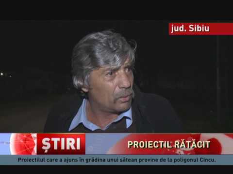 Un proiectil tras în Poligonul Cincu, rătăcit într-o grădină din Merghindeal