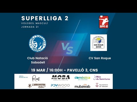 Partit voleibol Superlliga2 masculina: C.N.Sabadell - CV San Roque (19/03 16:00)