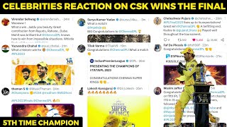 Celebrities Reaction On CSK Wins The Finals| CSK Win| Csk Final Win| Csk Vs Gt| Jadeja| Csk Champion