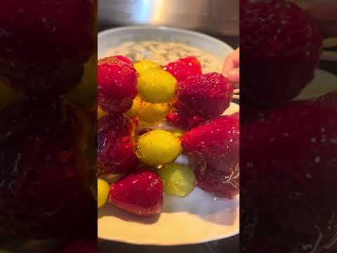 Tanghulu recipe! strawberry and grapes (how to make tanghulu recipe )