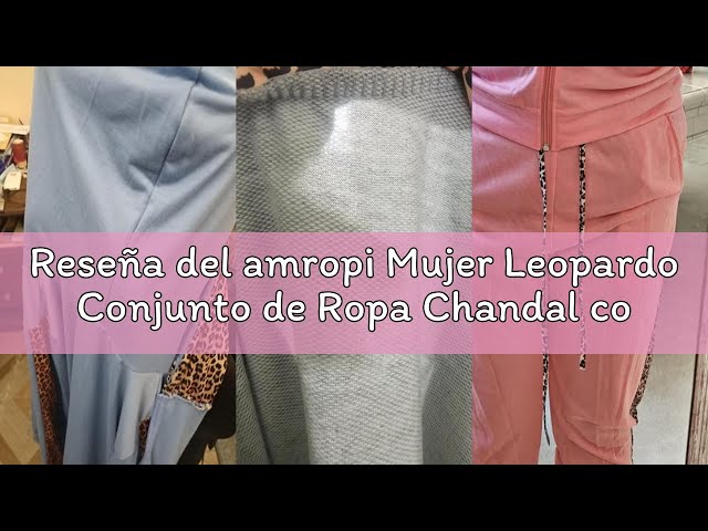 Vídeo relacionado con amropi Mujer Leopardo Conjunto de Ropa Chandal con Capucha Tops y Pantalones Deportivos Señoras 2 Piezas Set M,Azul
