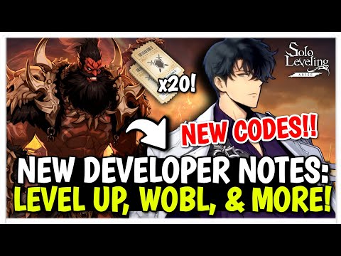 NEW CODES! FEB DEVELOPER NOTES! 5 STAGE WOBL, RUNES, LEVEL UP & MORE - Solo Leveling: Arise