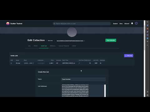 Creating Mint Lists on Scatter
