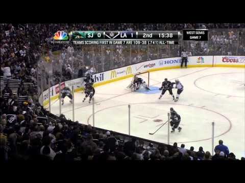 Justin Williams wrister goal 1-0 May 28 2013 San Jose Sharks vs LA Kings NHL Hockey