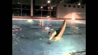 preview picture of video 'Some Freestyle workout in the indoor swimming pool Bad Staffelstein'