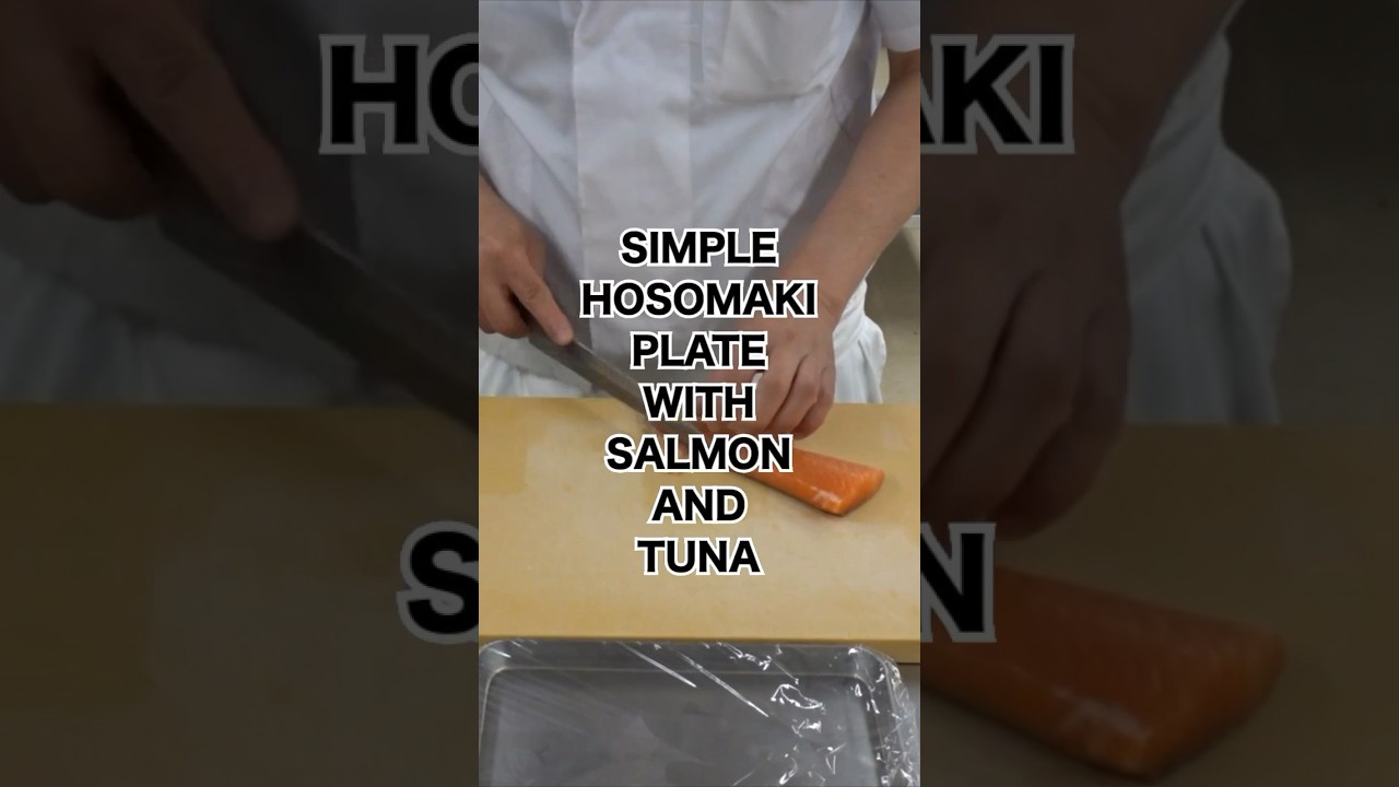 Simple Hosomaki Plate with Salmon and Tuna @tokyosushiacademyenglishcourse