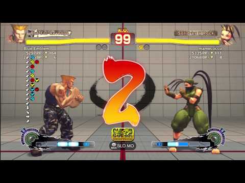 blue emblem (Guile) vs mamecocco (Ibuki)