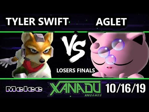 S@X 324 SSBM - Aglet (Jigglypuff) Vs. Tyler Swift (Fox) Smash Melee Losers Finals