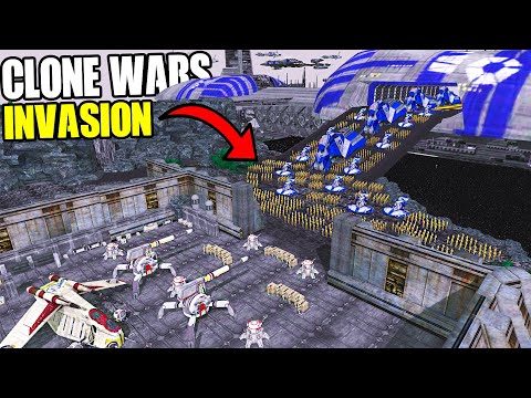 Full-Scale Clone Wars DROID ARMY Planetary Invasion! - Men of War: Star Wars Mod